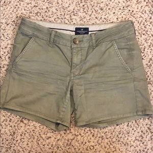 American Eagle stretch midi chino shorts